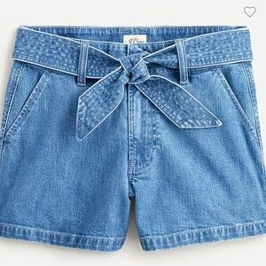 NWT- J CREW DENIM BOW TIE UP SHORTS